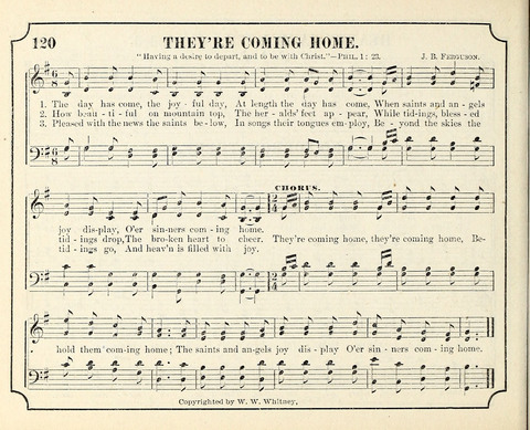 New Joy Bells: a collection of choice music for the Sunday-school, embracing several first prize songs written for the national content, besides a select variety of new songs never published before page 120