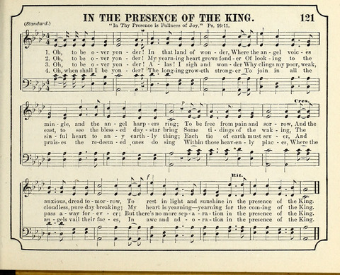 New Joy Bells: a collection of choice music for the Sunday-school, embracing several first prize songs written for the national content, besides a select variety of new songs never published before page 121