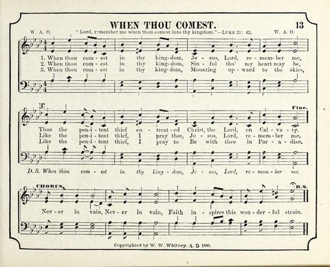 New Joy Bells: a collection of choice music for the Sunday-school, embracing several first prize songs written for the national content, besides a select variety of new songs never published before page 13