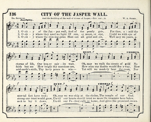 New Joy Bells: a collection of choice music for the Sunday-school, embracing several first prize songs written for the national content, besides a select variety of new songs never published before page 136