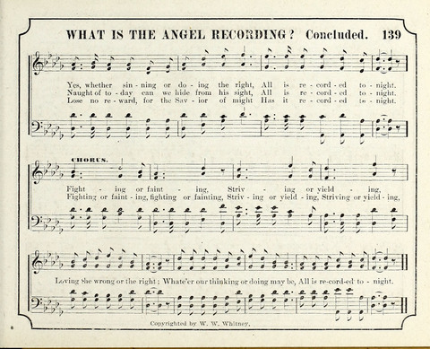 New Joy Bells: a collection of choice music for the Sunday-school, embracing several first prize songs written for the national content, besides a select variety of new songs never published before page 139