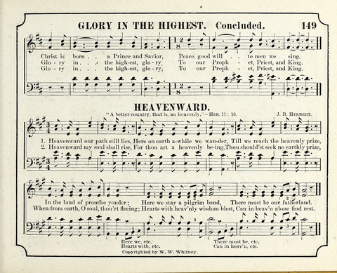 New Joy Bells: a collection of choice music for the Sunday-school, embracing several first prize songs written for the national content, besides a select variety of new songs never published before page 149