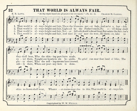 New Joy Bells: a collection of choice music for the Sunday-school, embracing several first prize songs written for the national content, besides a select variety of new songs never published before page 32