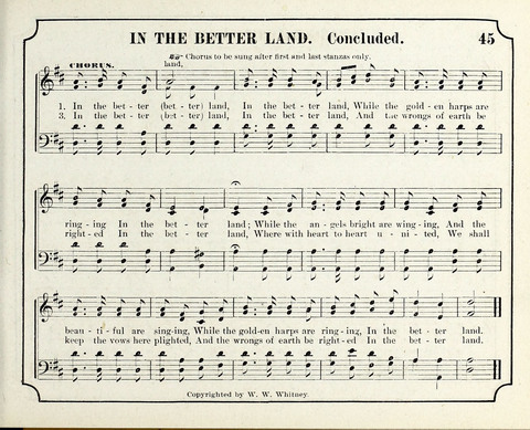 New Joy Bells: a collection of choice music for the Sunday-school, embracing several first prize songs written for the national content, besides a select variety of new songs never published before page 45