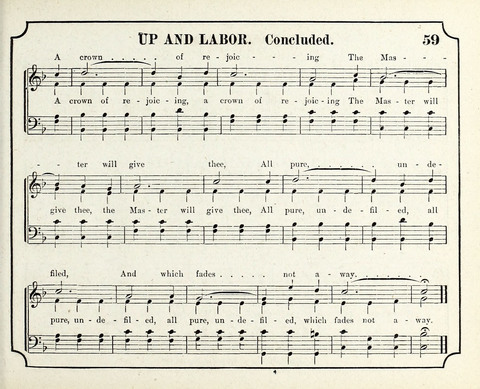 New Joy Bells: a collection of choice music for the Sunday-school, embracing several first prize songs written for the national content, besides a select variety of new songs never published before page 59