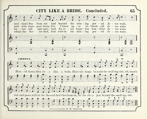 New Joy Bells: a collection of choice music for the Sunday-school, embracing several first prize songs written for the national content, besides a select variety of new songs never published before page 65