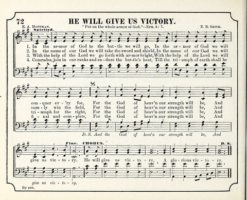 New Joy Bells: a collection of choice music for the Sunday-school, embracing several first prize songs written for the national content, besides a select variety of new songs never published before page 72