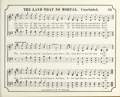 New Joy Bells: a collection of choice music for the Sunday-school, embracing several first prize songs written for the national content, besides a select variety of new songs never published before page 85