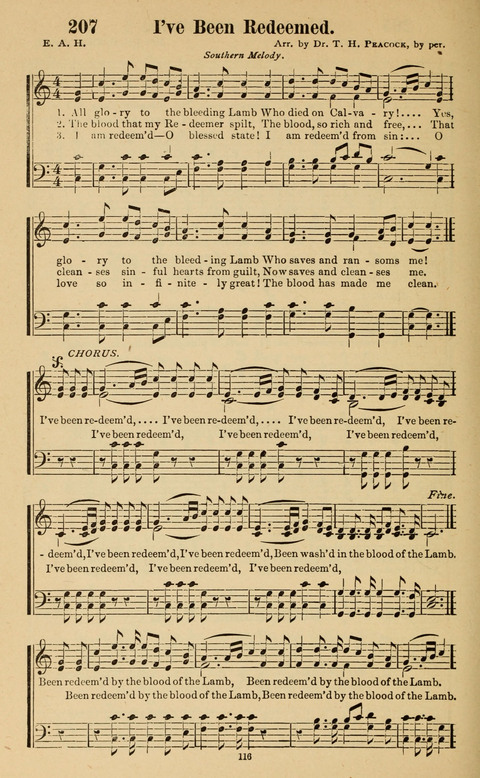 The New Jubilee Harp: or Christian hymns and song. a new collection of hymns and tunes for public and social worship page 116