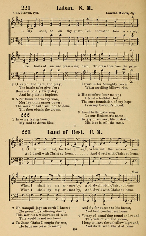 The New Jubilee Harp: or Christian hymns and song. a new collection of hymns and tunes for public and social worship page 128