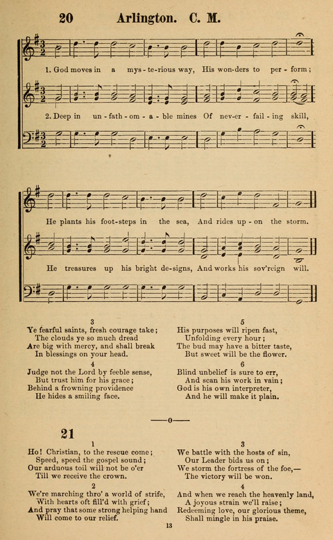 The New Jubilee Harp: or Christian hymns and song. a new collection of hymns and tunes for public and social worship page 13