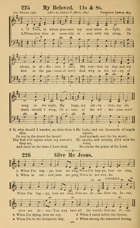 The New Jubilee Harp: or Christian hymns and song. a new collection of hymns and tunes for public and social worship page 130