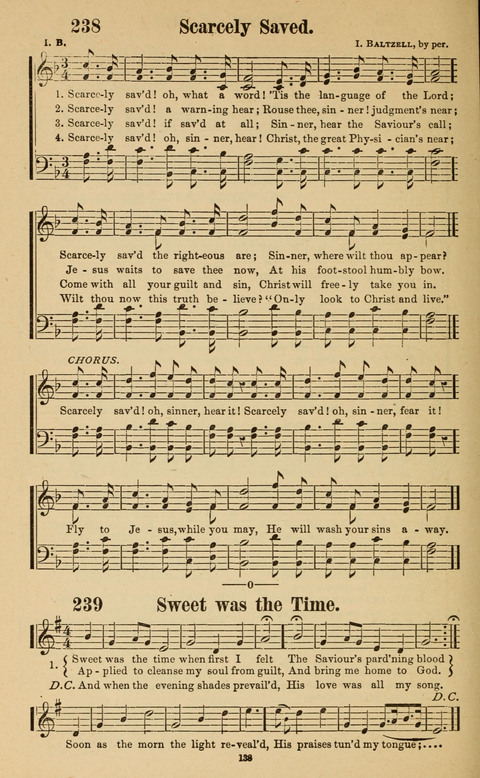 The New Jubilee Harp: or Christian hymns and song. a new collection of hymns and tunes for public and social worship page 138