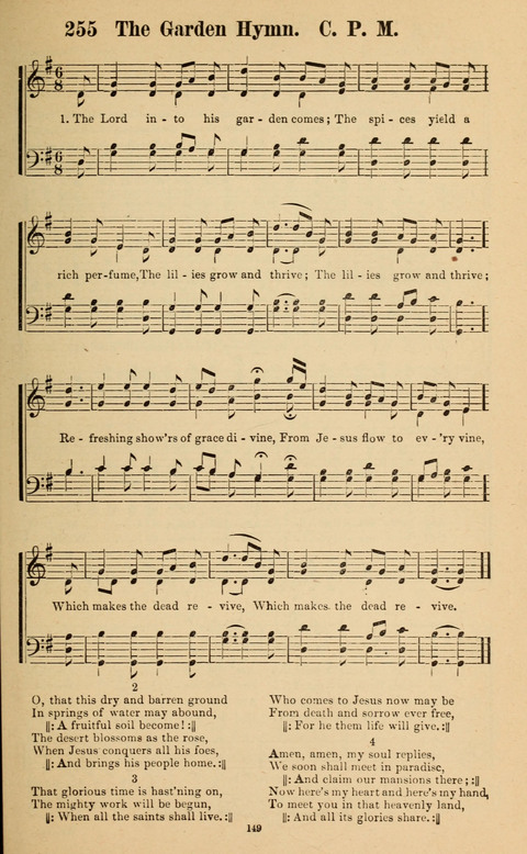 The New Jubilee Harp: or Christian hymns and song. a new collection of hymns and tunes for public and social worship page 149