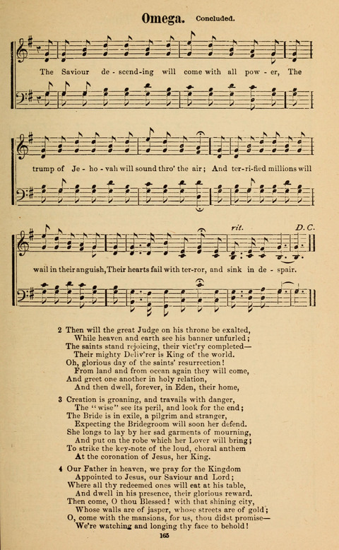 The New Jubilee Harp: or Christian hymns and song. a new collection of hymns and tunes for public and social worship page 165