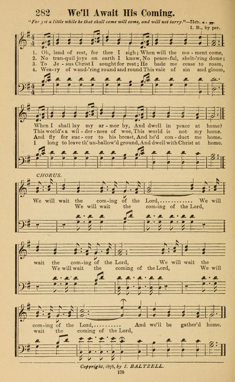 The New Jubilee Harp: or Christian hymns and song. a new collection of hymns and tunes for public and social worship page 170