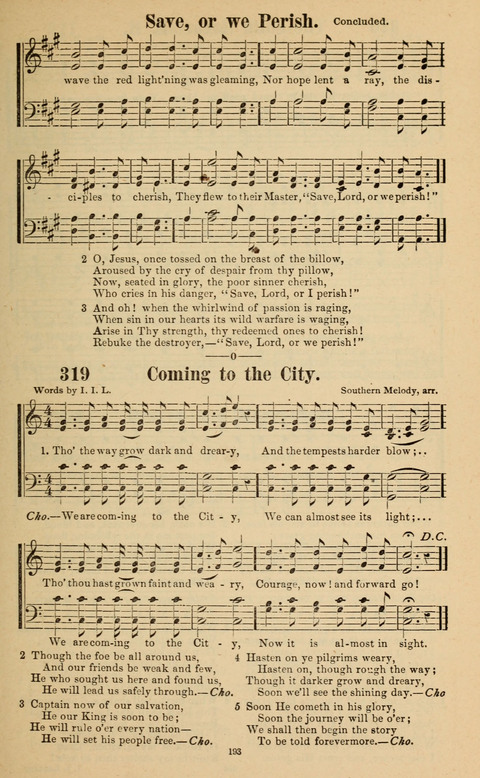 The New Jubilee Harp: or Christian hymns and song. a new collection of hymns and tunes for public and social worship page 193