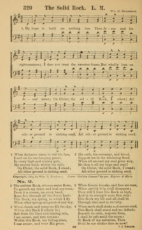 The New Jubilee Harp: or Christian hymns and song. a new collection of hymns and tunes for public and social worship page 194