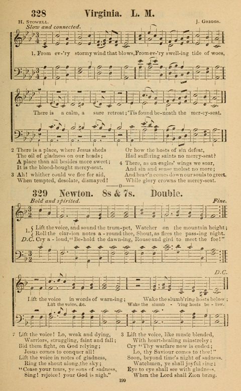 The New Jubilee Harp: or Christian hymns and song. a new collection of hymns and tunes for public and social worship page 199