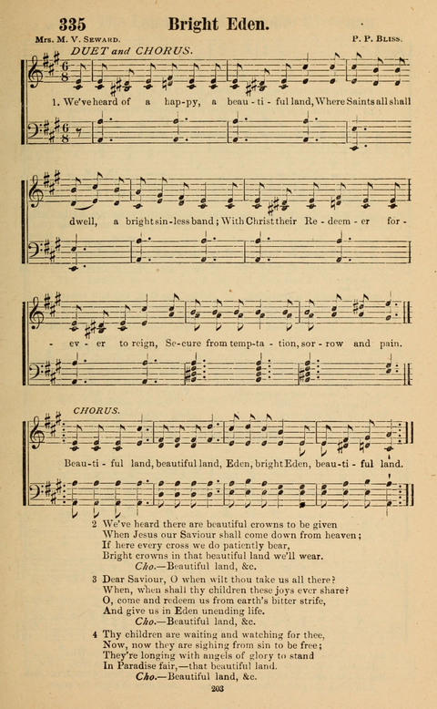 The New Jubilee Harp: or Christian hymns and song. a new collection of hymns and tunes for public and social worship page 203