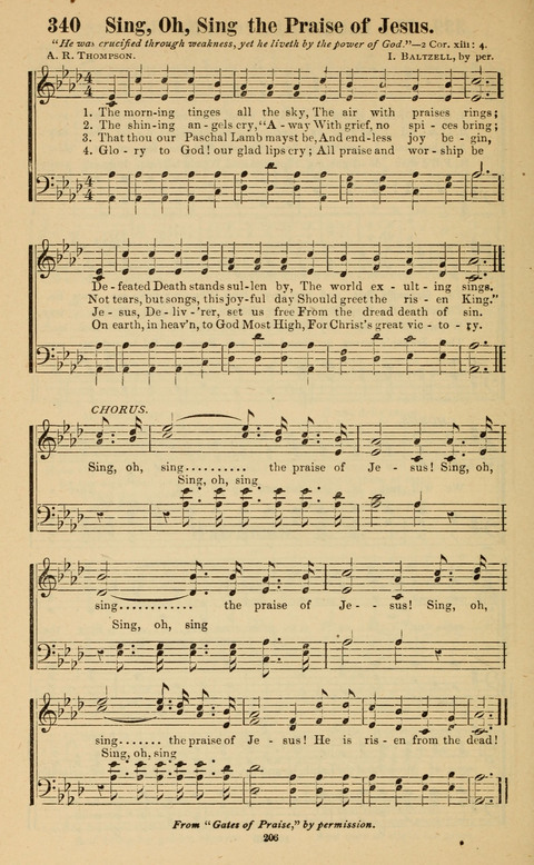 The New Jubilee Harp: or Christian hymns and song. a new collection of hymns and tunes for public and social worship page 206