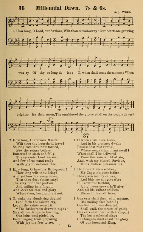 The New Jubilee Harp: or Christian hymns and song. a new collection of hymns and tunes for public and social worship page 21