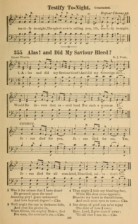 The New Jubilee Harp: or Christian hymns and song. a new collection of hymns and tunes for public and social worship page 215