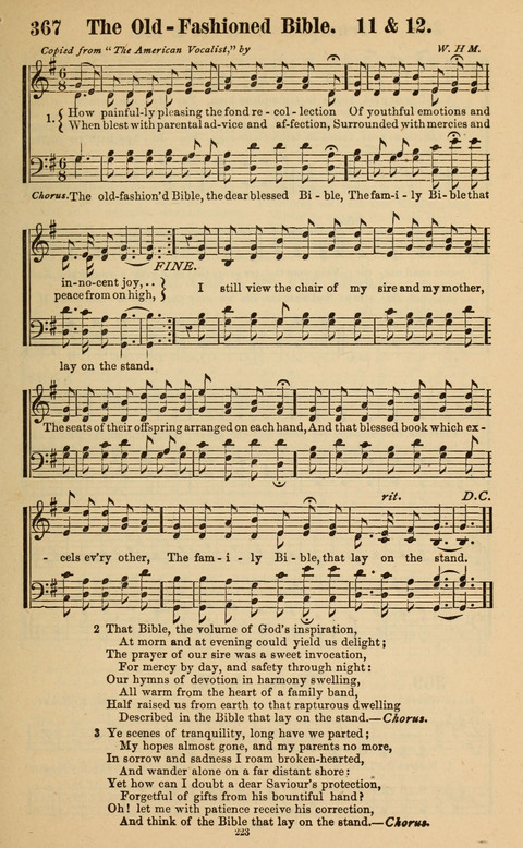 The New Jubilee Harp: or Christian hymns and song. a new collection of hymns and tunes for public and social worship page 223