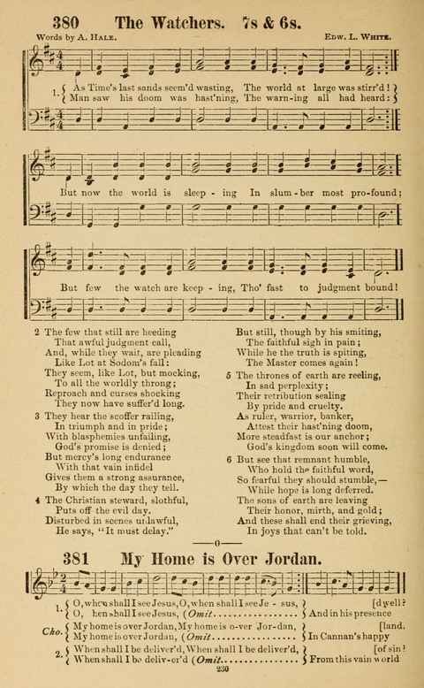 The New Jubilee Harp: or Christian hymns and song. a new collection of hymns and tunes for public and social worship page 230