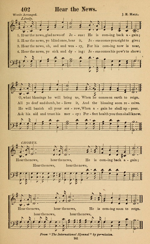 The New Jubilee Harp: or Christian hymns and song. a new collection of hymns and tunes for public and social worship page 241