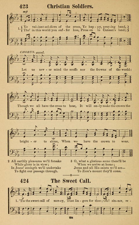 The New Jubilee Harp: or Christian hymns and song. a new collection of hymns and tunes for public and social worship page 254