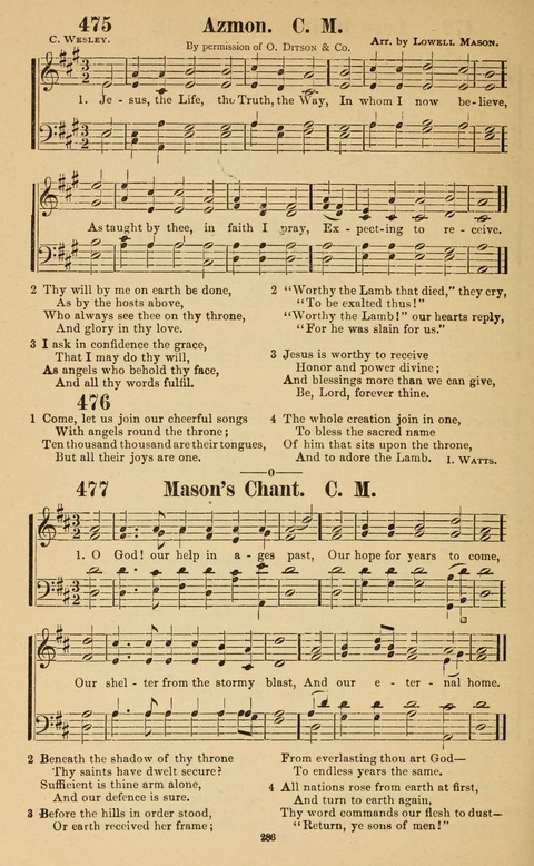 The New Jubilee Harp: or Christian hymns and song. a new collection of hymns and tunes for public and social worship page 286