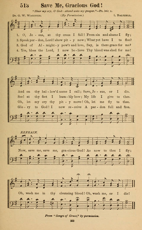 The New Jubilee Harp: or Christian hymns and song. a new collection of hymns and tunes for public and social worship page 303