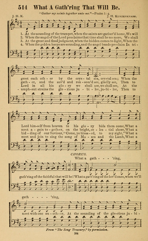 The New Jubilee Harp: or Christian hymns and song. a new collection of hymns and tunes for public and social worship page 304