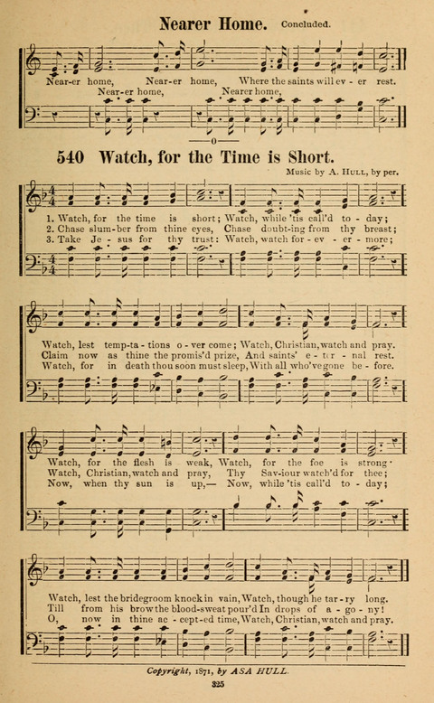 The New Jubilee Harp: or Christian hymns and song. a new collection of hymns and tunes for public and social worship page 325