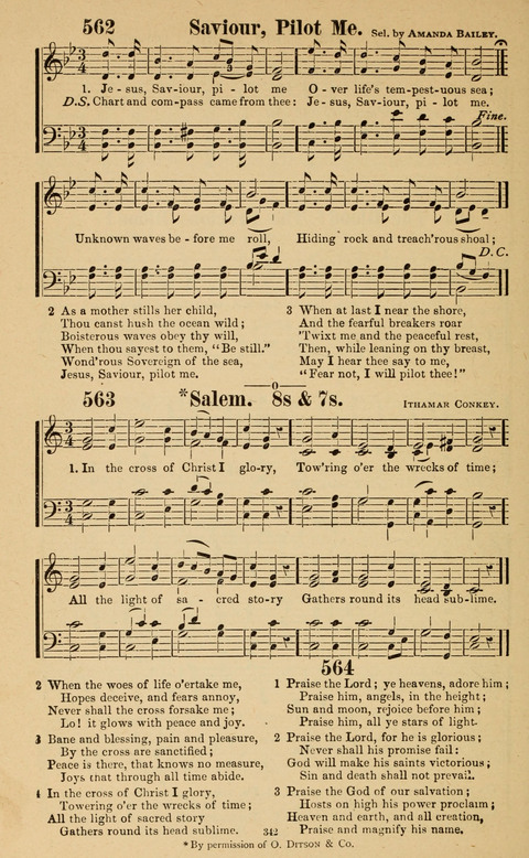 The New Jubilee Harp: or Christian hymns and song. a new collection of hymns and tunes for public and social worship page 342