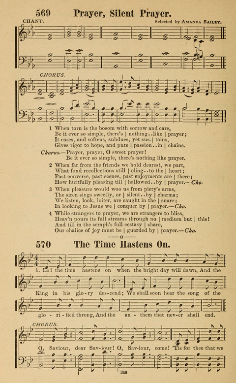 The New Jubilee Harp: or Christian hymns and song. a new collection of hymns and tunes for public and social worship page 348