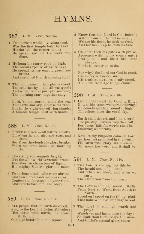 The New Jubilee Harp: or Christian hymns and song. a new collection of hymns and tunes for public and social worship page 361