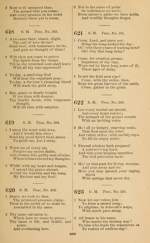 The New Jubilee Harp: or Christian hymns and song. a new collection of hymns and tunes for public and social worship page 367