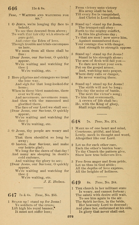 The New Jubilee Harp: or Christian hymns and song. a new collection of hymns and tunes for public and social worship page 372