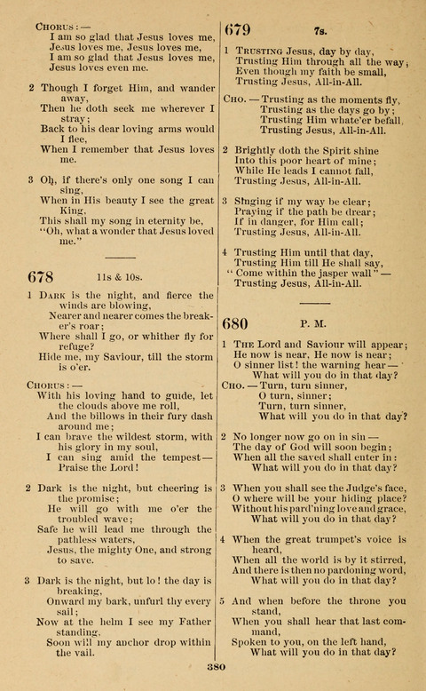 The New Jubilee Harp: or Christian hymns and song. a new collection of hymns and tunes for public and social worship page 380