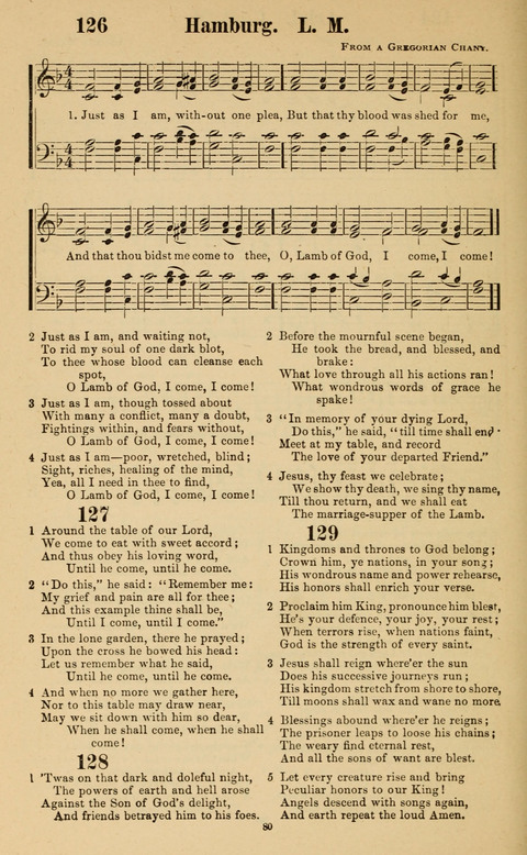 The New Jubilee Harp: or Christian hymns and song. a new collection of hymns and tunes for public and social worship page 80