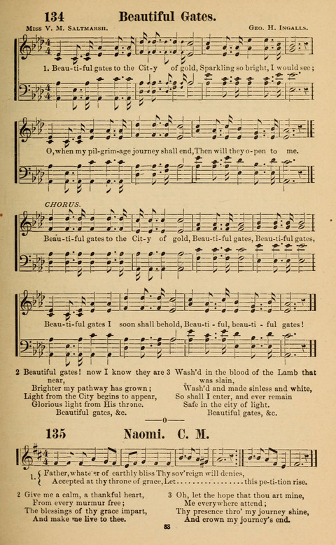 The New Jubilee Harp: or Christian hymns and song. a new collection of hymns and tunes for public and social worship page 83