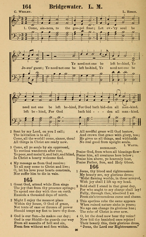 The New Jubilee Harp: or Christian hymns and song. a new collection of hymns and tunes for public and social worship page 96