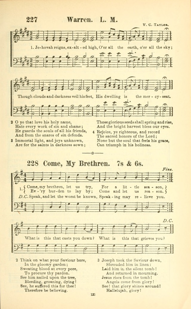 The New Jubilee Harp: or Christian hymns and songs. a new collection of hymns and tunes for public and social worship (With supplement) page 131