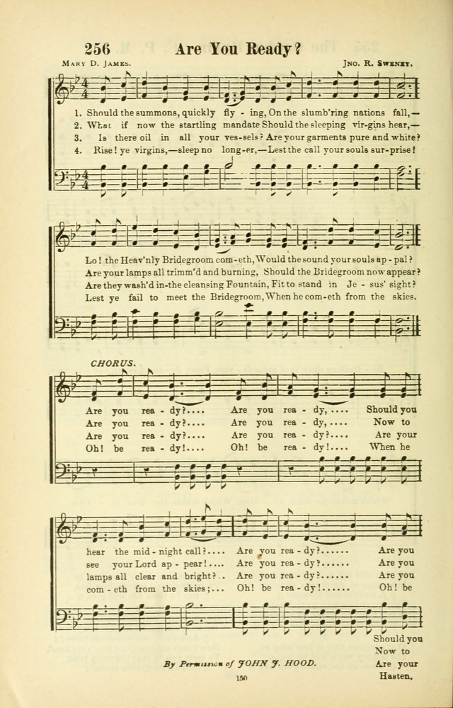 The New Jubilee Harp: or Christian hymns and songs. a new collection of hymns and tunes for public and social worship (With supplement) page 150