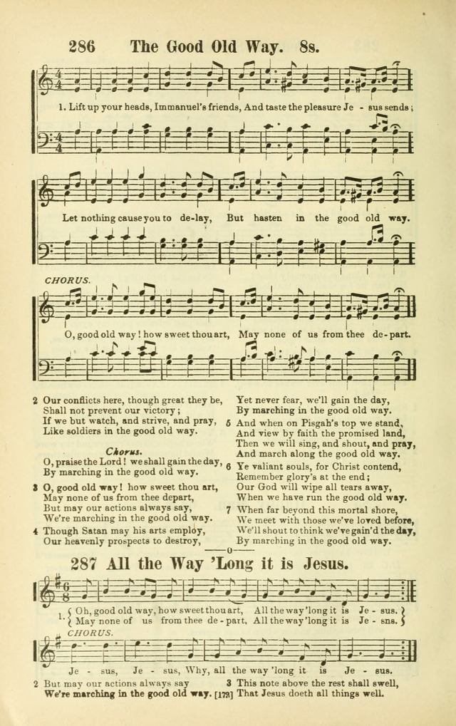 The New Jubilee Harp: or Christian hymns and songs. a new collection of hymns and tunes for public and social worship (With supplement) page 172