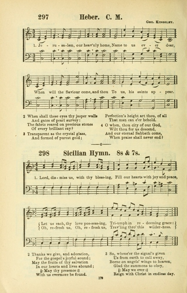 The New Jubilee Harp: or Christian hymns and songs. a new collection of hymns and tunes for public and social worship (With supplement) page 178