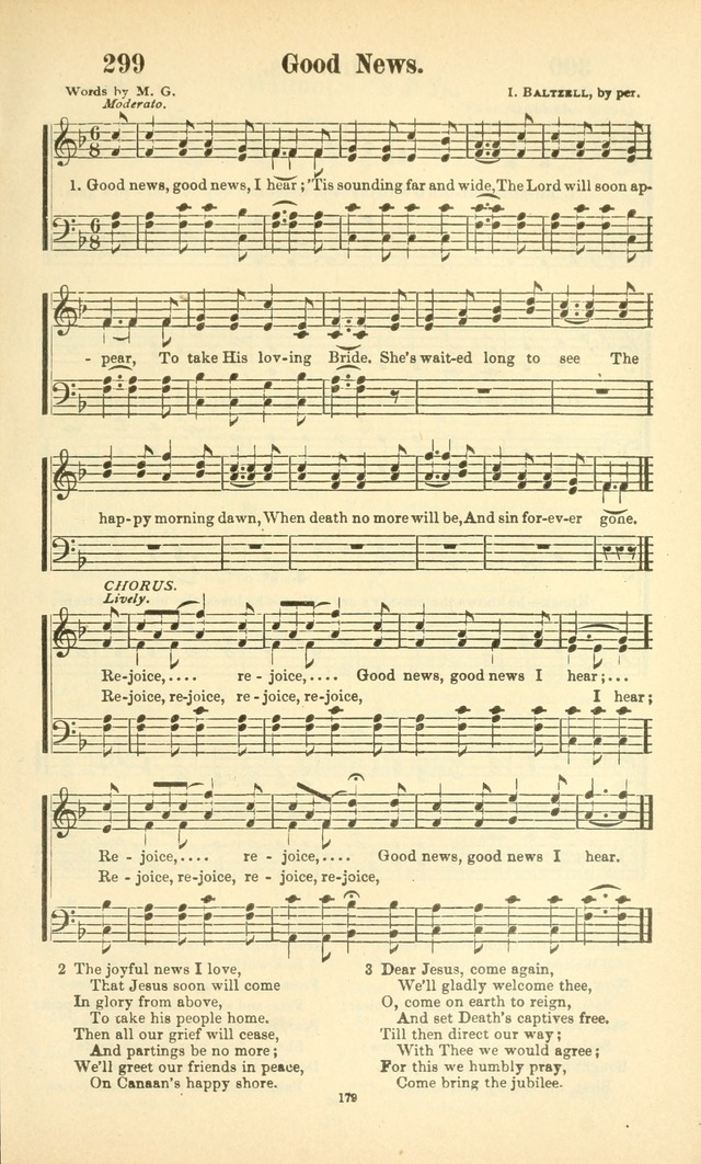 The New Jubilee Harp: or Christian hymns and songs. a new collection of hymns and tunes for public and social worship (With supplement) page 179