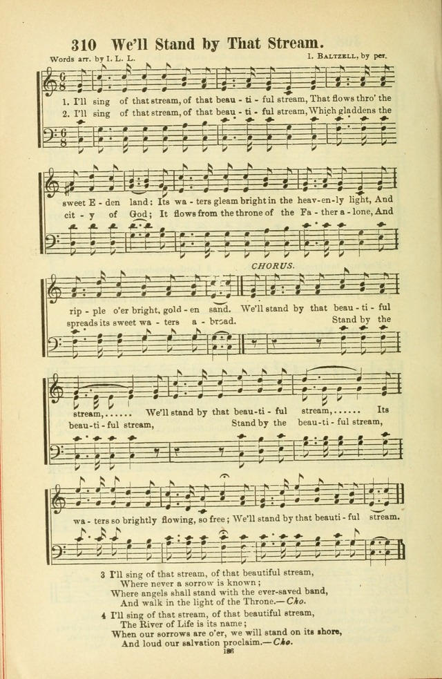 The New Jubilee Harp: or Christian hymns and songs. a new collection of hymns and tunes for public and social worship (With supplement) page 186